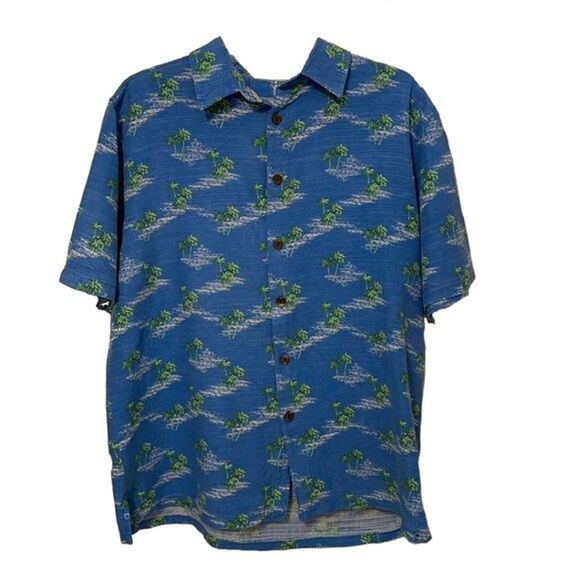 Island Republic Vintage Collection Silk Tropical Hawaiian Shirt Mens Size Large - Picture 1 of 13